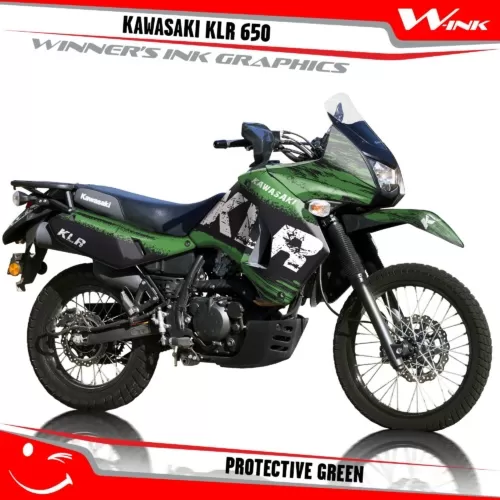 Kawasaki-KLR-650-2008-2009-2010-2011-2012-2013-2014-2015-2016-2017-2018-graphics-kit-and-decals-Protective-Green