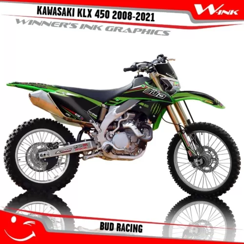 Kawasaki-KLX 450 2008-2009 2010 2011 2012 2013 2014 2018 2019 2020-2021-graphics-kit-and-decals-Bud-Racing