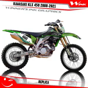 Kawasaki-KLX 450 2008-2009 2010 2011 2012 2013 2014 2018 2019 2020-2021-graphics-kit-and-decals-Replica