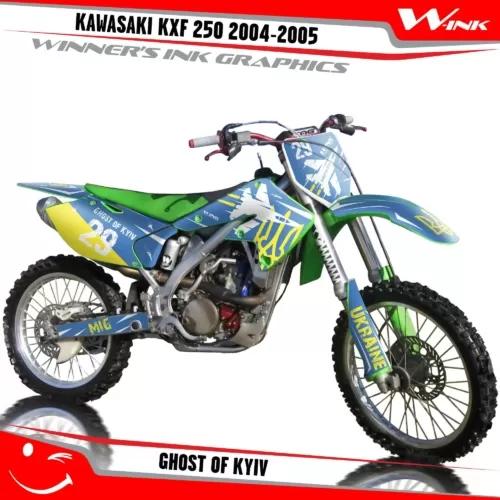 Kawasaki-KXF-250-2004-2005-graphics-kit-and-decals-Ghost-of-Kyiv