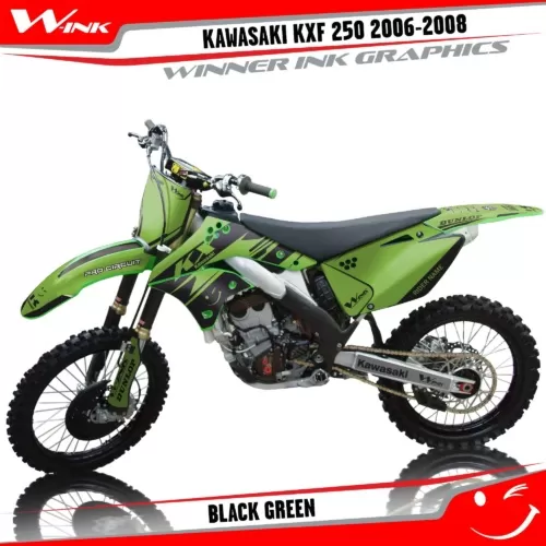 Kawasaki-KXF-250-2006-2007-2008-graphics-kit-and-decals-Black-Green