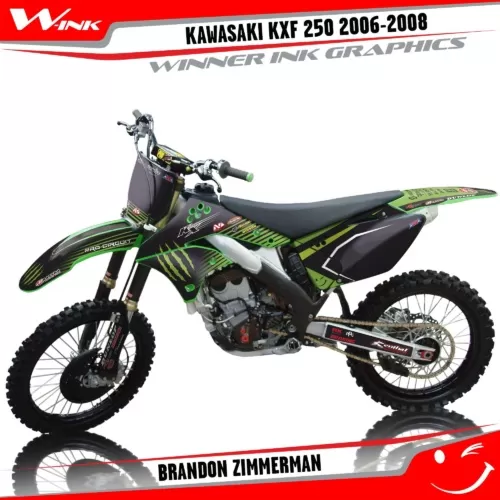 Kawasaki-KXF-250-2006-2007-2008-graphics-kit-and-decals-Brandon-Zimmerman