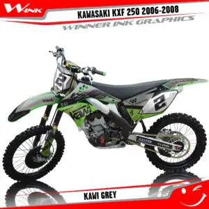 Kawasaki-KXF-250-2006-2007-2008-graphics-kit-and-decals-Kawi-Grey