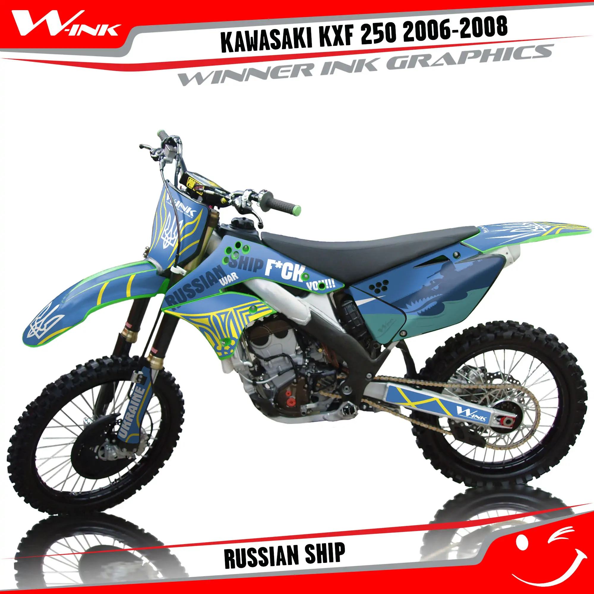 Buy decals Kawasaki KXF 250 2006 2008 Russian Ship