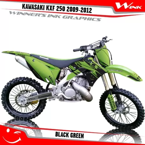Kawasaki-KXF-250-2009-2010-2011-2012-graphics-kit-and-decals-Black-Green