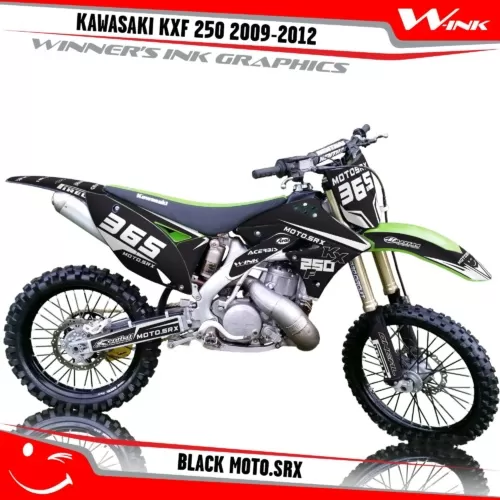 Kawasaki-KXF-250-2009-2010-2011-2012-graphics-kit-and-decals-Black-Moto-SRX