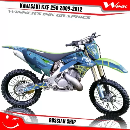 Kawasaki-KXF-250-2009-2010-2011-2012-graphics-kit-and-decals-Russian-Ship