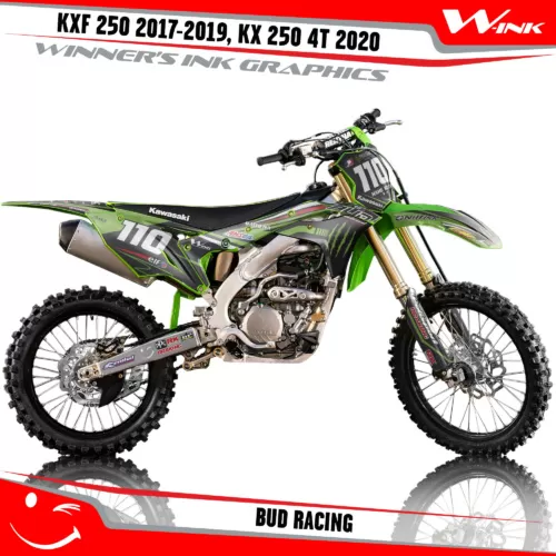 Kawasaki-KXF-250-2017-2018-2019,-KX-250-4T-2020-graphics-kit-and-decals-Bud-Racing