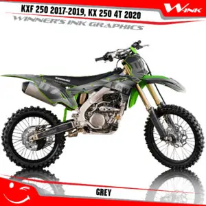 Kawasaki-KXF-250-2017-2018-2019,-KX-250-4T-2020-graphics-kit-and-decals-Grey