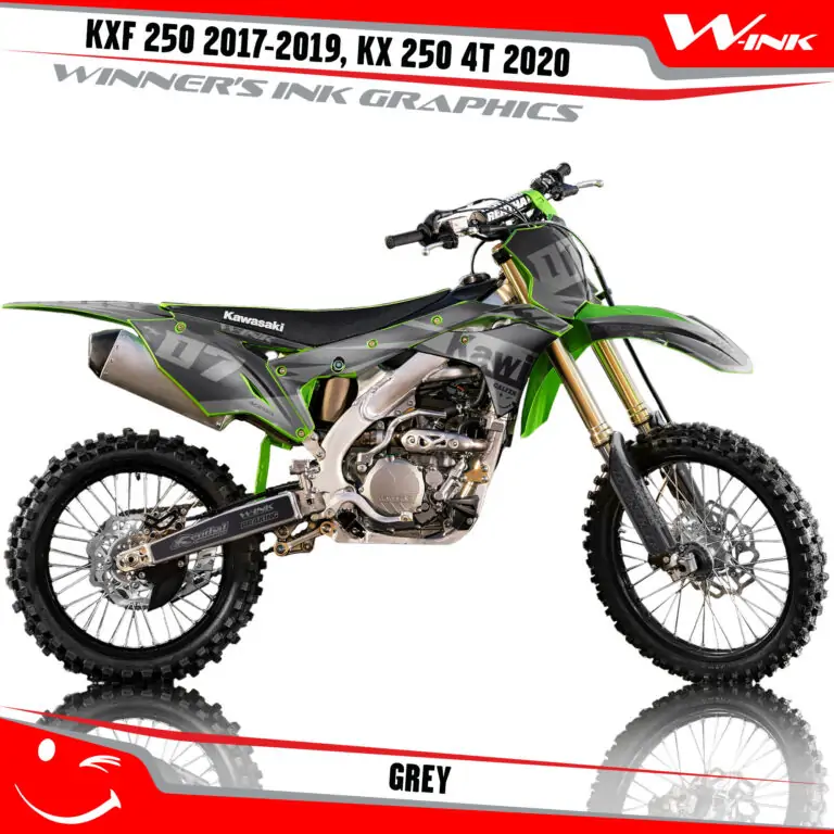 Kawasaki-KXF-250-2017-2018-2019,-KX-250-4T-2020-graphics-kit-and-decals-Grey