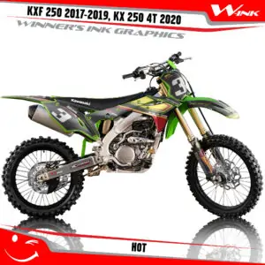 Kawasaki-KXF-250-2017-2018-2019,-KX-250-4T-2020-graphics-kit-and-decals-Hot