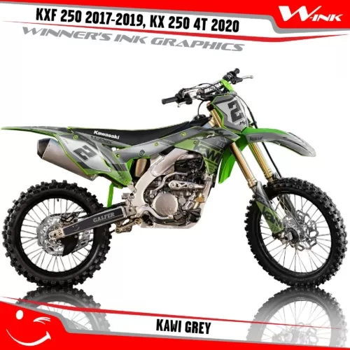 Kawasaki-KXF-250-2017-2018-2019,-KX-250-4T-2020-graphics-kit-and-decals-Kawi-Grey