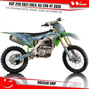 Kawasaki-KXF-250-2017-2018-2019,-KX-250-4T-2020-graphics-kit-and-decals-Russian-Ship