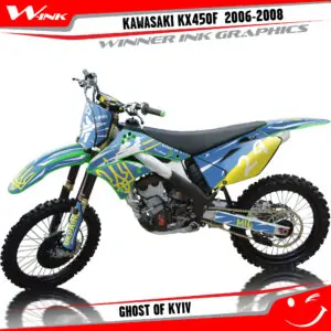 Kawasaki-KXF-450-2006-2007-2008-graphics-kit-and-decals-Ghost-of-Kyiv