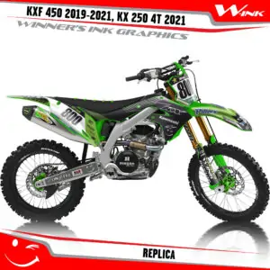 Kawasaki-KXF-450-2019,-KX-450-4T-2020-2021-2022,-KX-250-4T-2021-2022-graphics-kit-and-decals-Replica