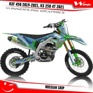Kawasaki-KXF-450-2019,-KX-450-4T-2020-2021-2022,-KX-250-4T-2021-2022-graphics-kit-and-decals-Russian-Ship