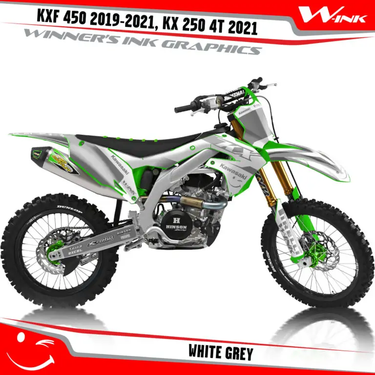 Kawasaki-KXF-450-2019,-KX-450-4T-2020-2021-2022,-KX-250-4T-2021-2022-graphics-kit-and-decals-White-Grey