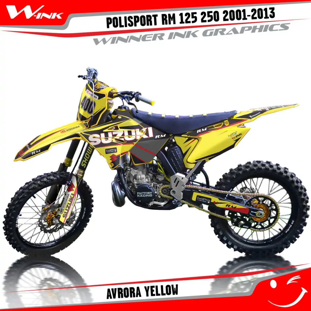 Suzuki-POLISPORT-RM-125,250-2001-2002-2003-2004-2009-2010-2011-2012-2013-graphics-kit-and-decals-Avrora-Yellow