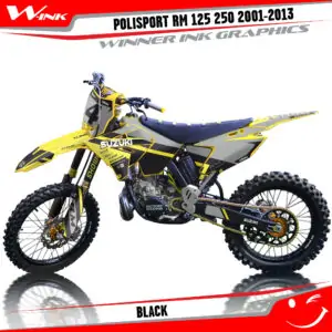 Suzuki-POLISPORT-RM-125,250-2001-2002-2003-2004-2009-2010-2011-2012-2013-graphics-kit-and-decals-Black