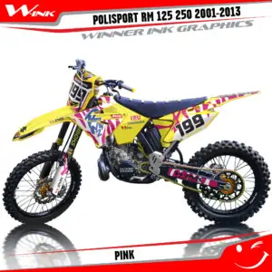 Suzuki-POLISPORT-RM-125,250-2001-2002-2003-2004-2009-2010-2011-2012-2013-graphics-kit-and-decals-Pink