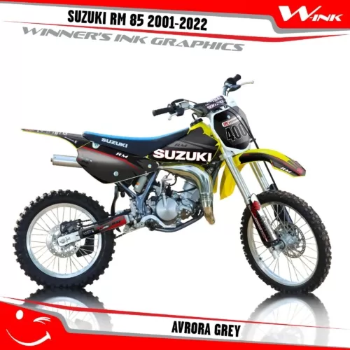 Suzuki-RM-85-2001-2002-2003-2004-2018-2019-2020-2021-2022-graphics-kit-and-decals-Avrora-Grey