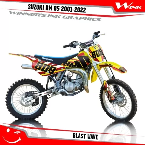 Suzuki-RM-85-2001-2002-2003-2004-2018-2019-2020-2021-2022-graphics-kit-and-decals-Blast-Wave
