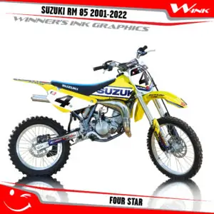 Suzuki-RM-85-2001-2002-2003-2004-2018-2019-2020-2021-2022-graphics-kit-and-decals-Four-Star