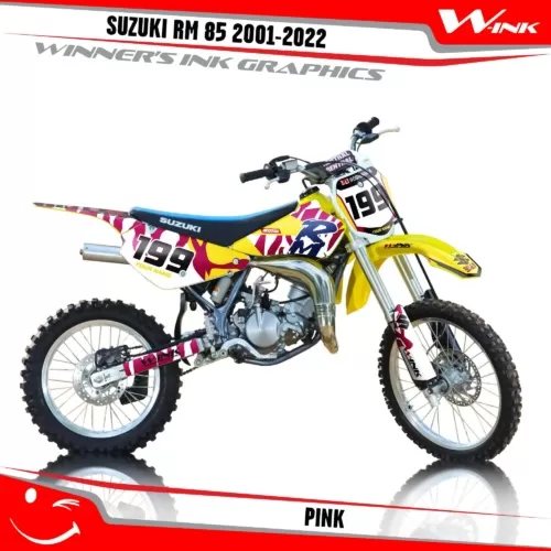 Suzuki-RM-85-2001-2002-2003-2004-2018-2019-2020-2021-2022-graphics-kit-and-decals-Pink