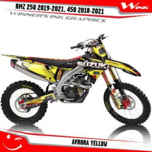 Suzuki-RMZ-250-2019-2020-2021-2022,-450-2018-2019-2020-2021-2022-graphics-kit-and-decals-Avrora-Yellow