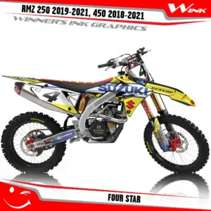 Suzuki-RMZ-250-2019-2020-2021-2022,-450-2018-2019-2020-2021-2022-graphics-kit-and-decals-Four-Star