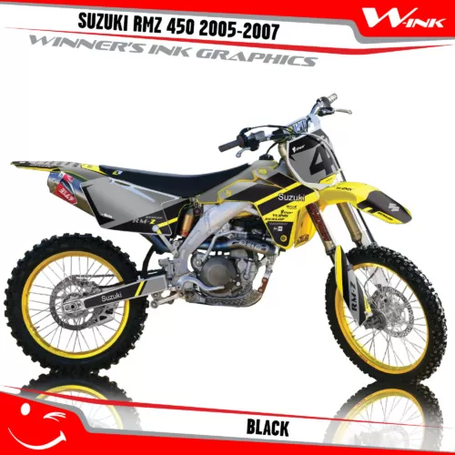 Suzuki-RMZ 450 2005- 2006-2007-graphics-kit-and-decals-Black