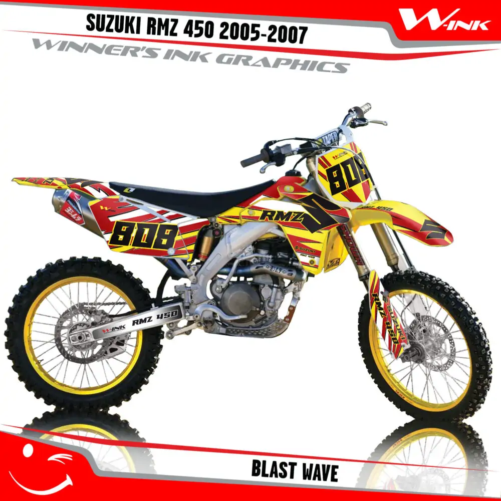 Suzuki-RMZ 450 2005- 2006-2007-graphics-kit-and-decals-Blast-Wave
