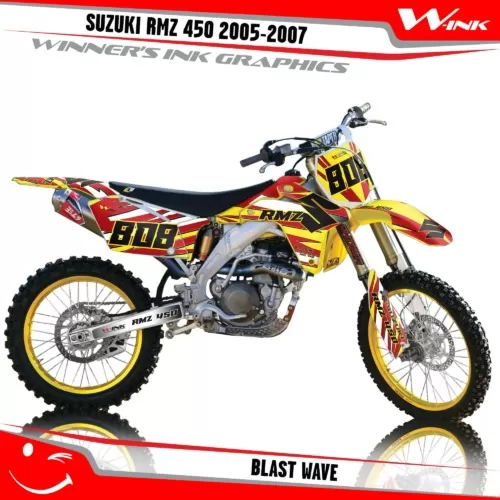 Suzuki-RMZ 450 2005- 2006-2007-graphics-kit-and-decals-Blast-Wave