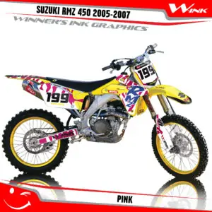 Suzuki-RMZ 450 2005- 2006-2007-graphics-kit-and-decals-Pink