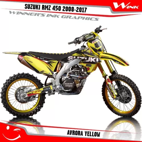Suzuki-RMZ-450-2008-2009-2010-2011-2014-2015-2016-2017-graphics-kit-and-decals-Avrora-Yellow