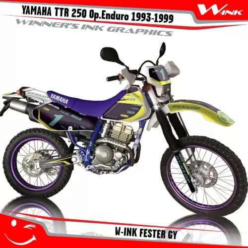 TTR-250-Open-Enduro-1993-1994-1995-1996-1997-1998-1999-graphics-kit-and-decals-W-Ink-Fester-GY