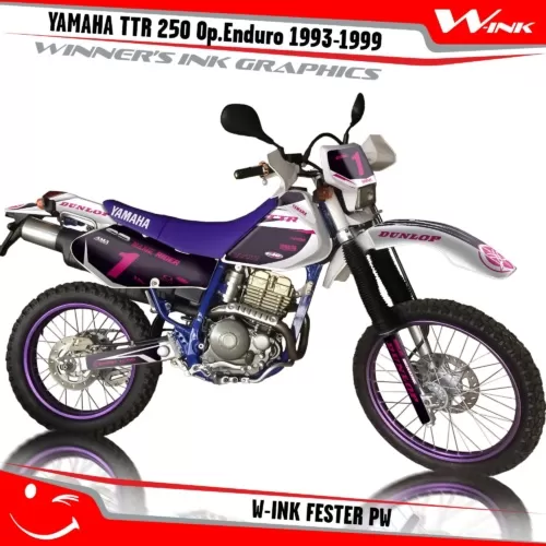 TTR-250-Open-Enduro-1993-1994-1995-1996-1997-1998-1999-graphics-kit-and-decals-W-Ink-Fester-PW