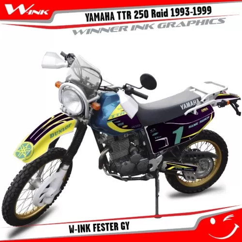 TTR-250-Raid-1993-1994-1995-1996-1997-1998-1999-graphics-kit-and-decals-W-Ink-Fester-GY