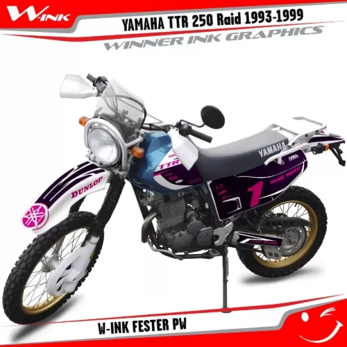 TTR-250-Raid-1993-1994-1995-1996-1997-1998-1999-graphics-kit-and-decals-W-Ink-Fester-PW
