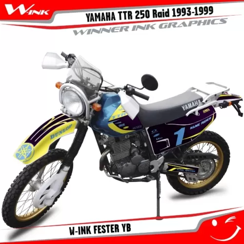 TTR-250-Raid-1993-1994-1995-1996-1997-1998-1999-graphics-kit-and-decals-W-Ink-Fester-YB