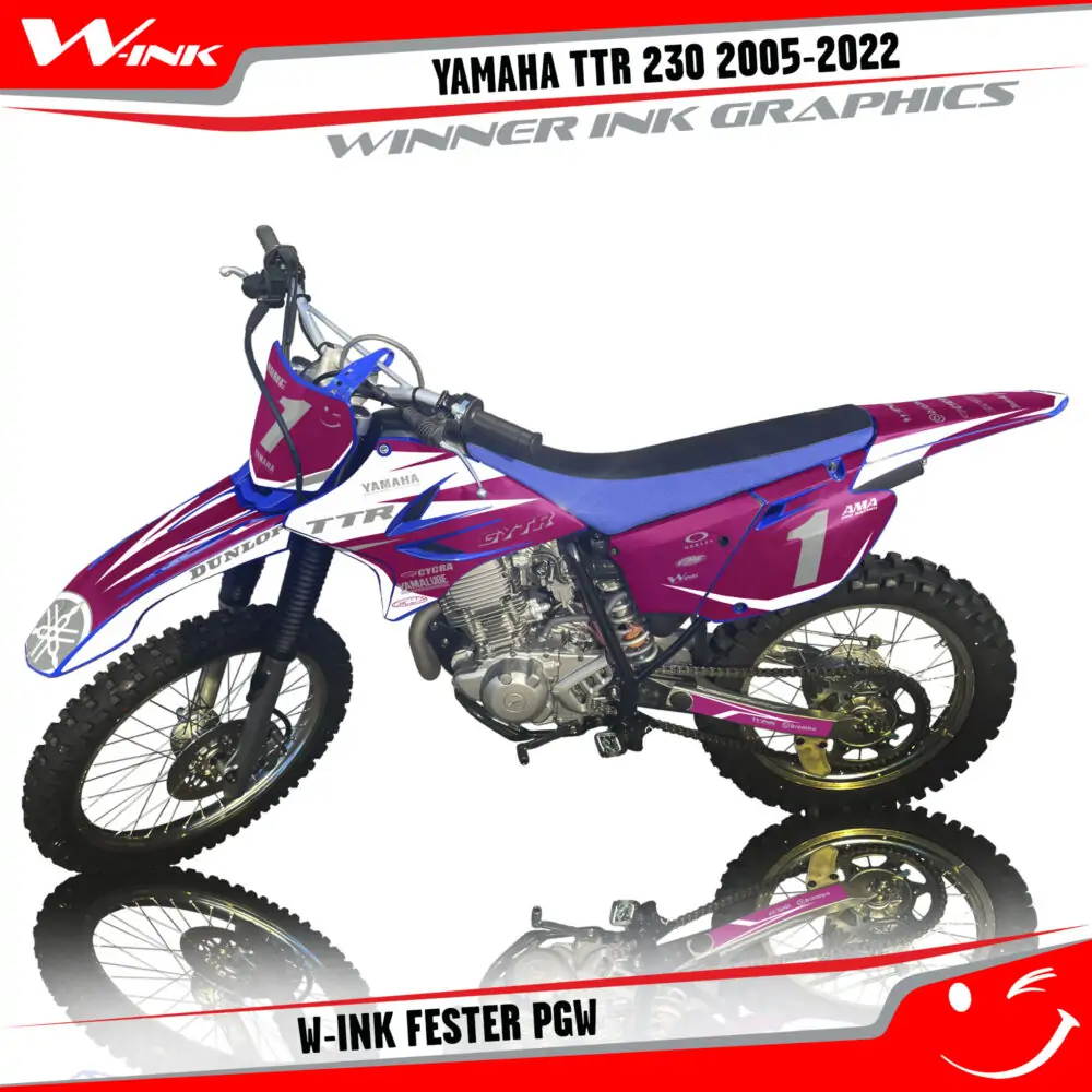 Yamaha-TTR-230 2005--2006-2007-2008-2019-2020-2021-2022-graphics-kit-and-decals-W-Ink-Fester-PGW