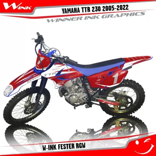 Yamaha-TTR-230 2005--2006-2007-2008-2019-2020-2021-2022-graphics-kit-and-decals-W-Ink-Fester-RGW