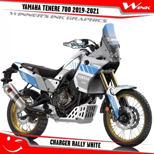 Yamaha-Tenere-700-2019-2020-2021-2022-graphics-kit-and-decals-with-desing-Charger-Rally-White