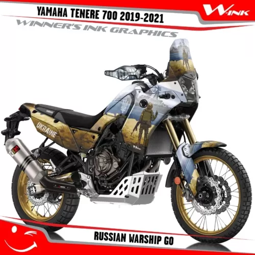 Yamaha-Tenere-700-2019-2020-2021-2022-graphics-kit-and-decals-with-desing-Russian-Warship-Go