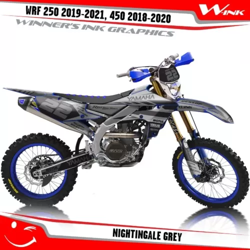 Yamaha-WRF-250-2019-2020-2021-2022,-450-2018-2019-2021-2022-graphics-kit-and-decals-with-design-Nightingale-Grey