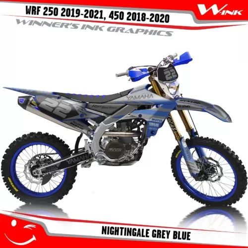 Yamaha-WRF-250-2019-2020-2021-2022,-450-2018-2019-2021-2022-graphics-kit-and-decals-with-design-Nightingale-Grey-Blue
