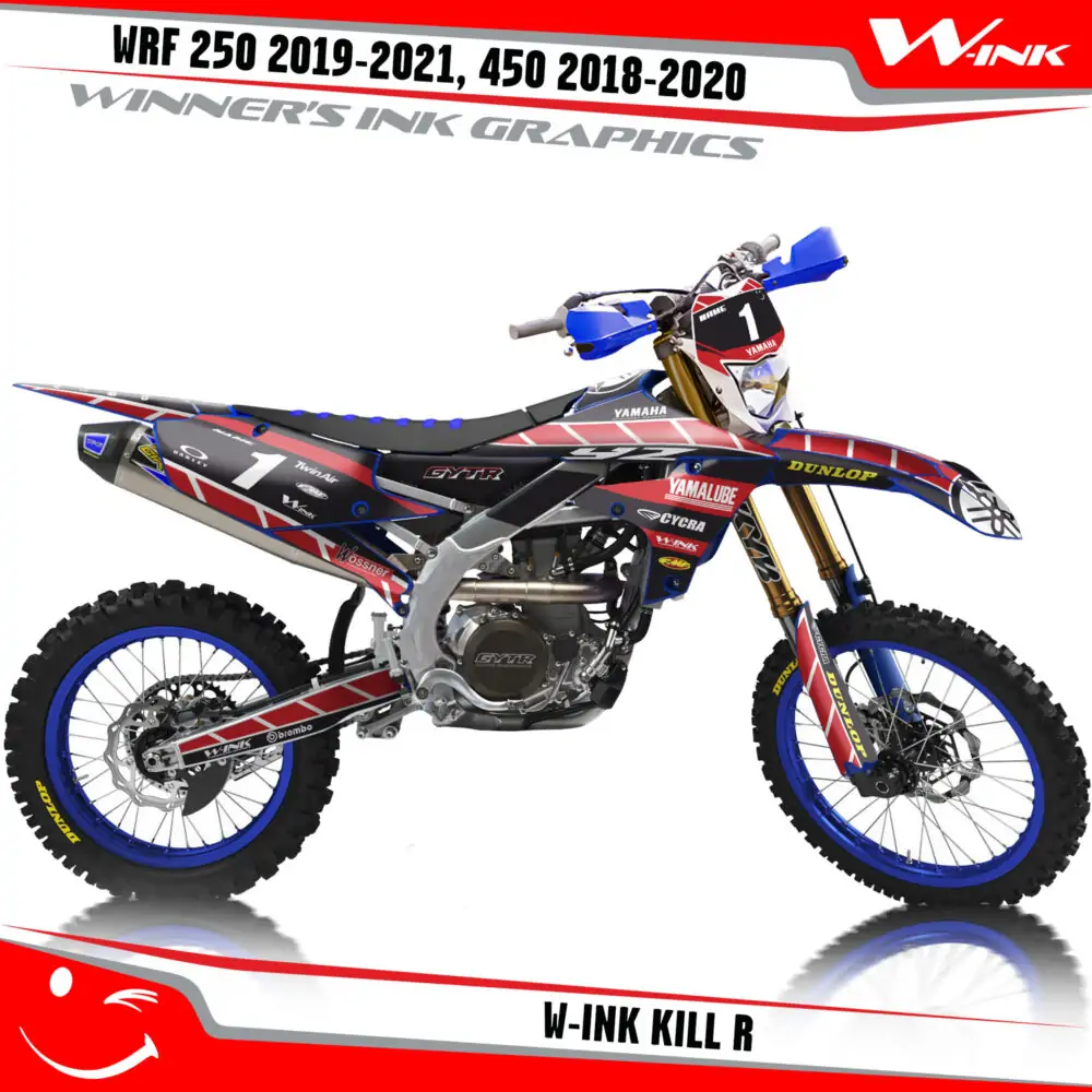Yamaha-WRF-250-2019-2020-2021-2022,-450-2018-2019-2021-2022-graphics-kit-and-decals-with-design-W-ink-Kill-R