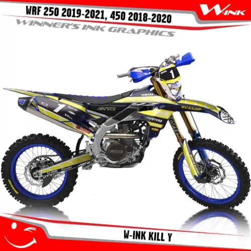 Yamaha-WRF-250-2019-2020-2021-2022,-450-2018-2019-2021-2022-graphics-kit-and-decals-with-design-W-ink-Kill-Y