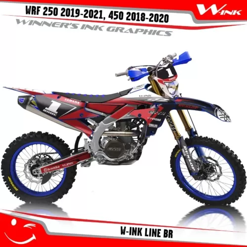 Yamaha-WRF-250-2019-2020-2021-2022,-450-2018-2019-2021-2022-graphics-kit-and-decals-with-design-W-ink-Line-BR