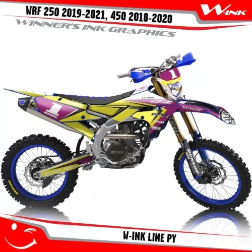 Yamaha-WRF-250-2019-2020-2021-2022,-450-2018-2019-2021-2022-graphics-kit-and-decals-with-design-W-ink-Line-PY